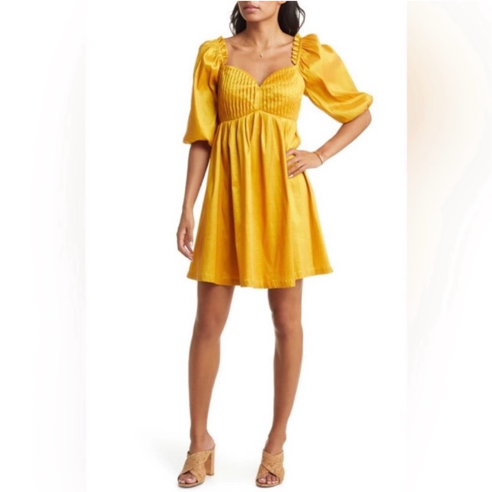 Vici Yellow/Gold Dress - XS